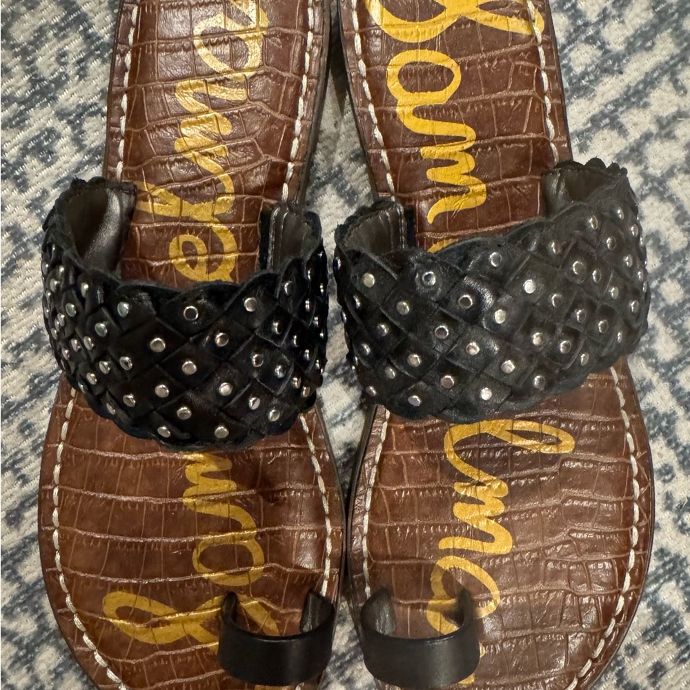 NWT Sam Edelman Black Studded Sandals